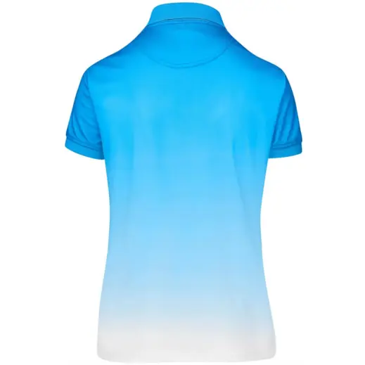 Ladies Dakota Golf Shirt Aqua Back